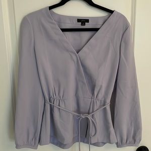 J.Crew Lilac crepe wrap top : size 6